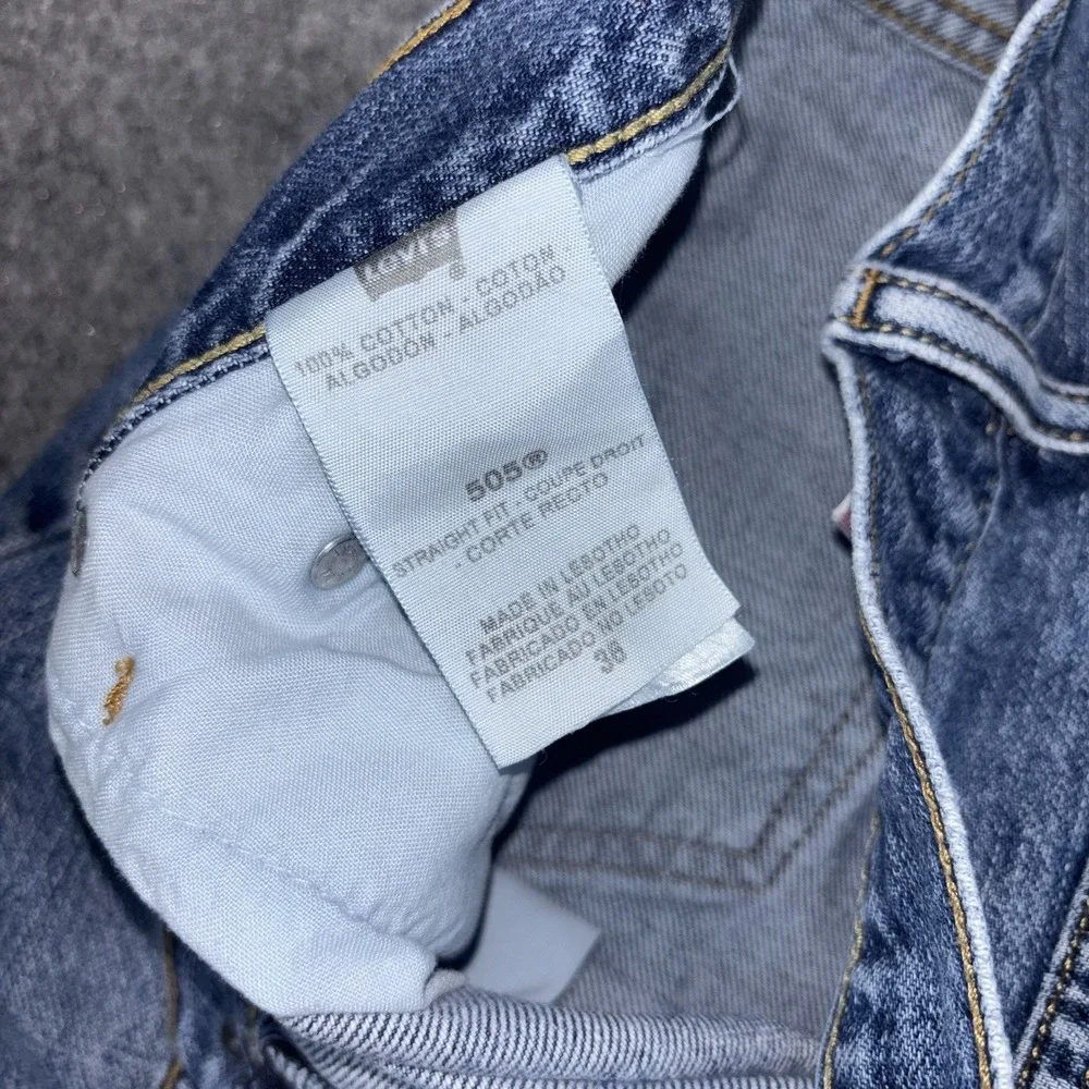 Levi's 505 Denim Shorts Mens 36 (Fits 34) Y2K Medium Wash Jorts Classic Blue EUC